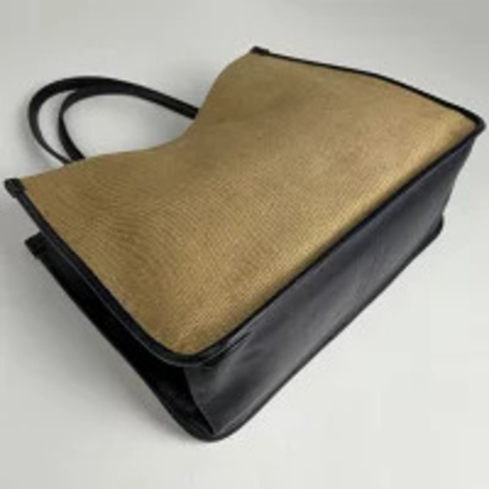 Gucci Blue Canvas Shoulder Navy Horsebit Bag Tote Beige Blue Tan